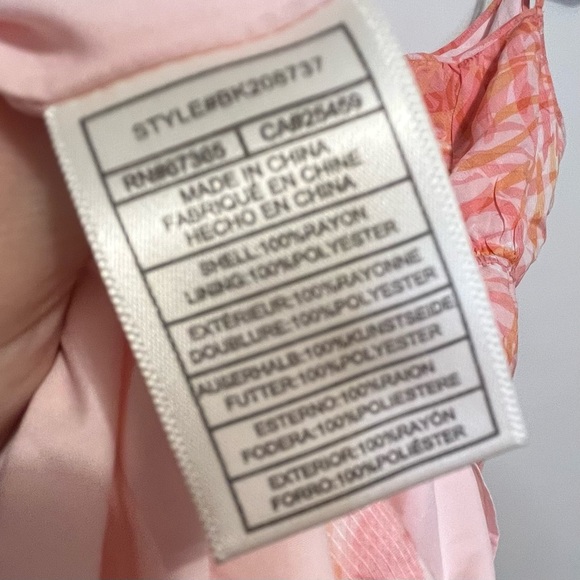 NWT BB Dakota Island in the Stream Palm Maxi Dress Sunkiss Coral Womens Size XS - Picture 8 of 10